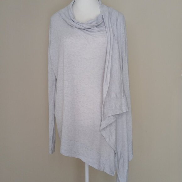 Lululemon Express Yourself Mudra Wrap Cardigan Light Heathered Gray Size 8-10 - Picture 5 of 9